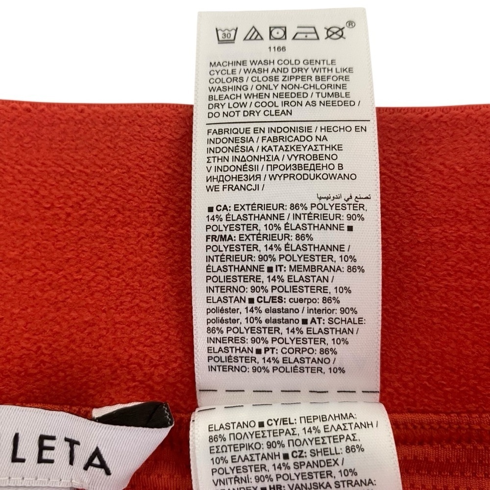 Athleta Womens Brooklyn Heights Skort Size 16 Red-Orange Zippered Pockets - Picture 10 of 14